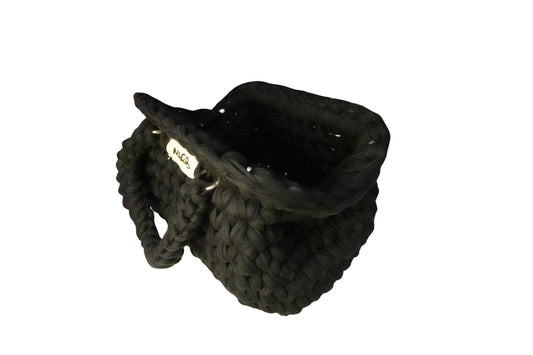 Clutch with Handles - Black