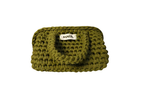 Clutch with handles - Olive